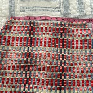 Tory Burch Tara Tweed and Fringe Bottom Skirt Size 2